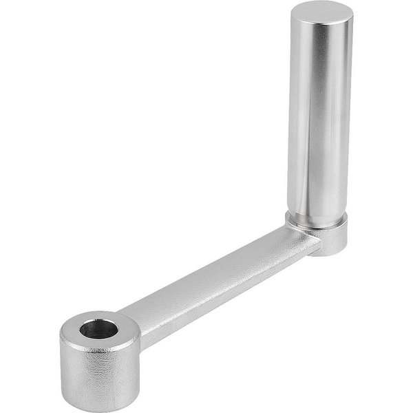 Kipp Crank Handle, Cylindrical Grip Revolving Similar To DIN 469, Size:1 Reamed Hole, D2=10, A=80, H=82,  K0999.3110